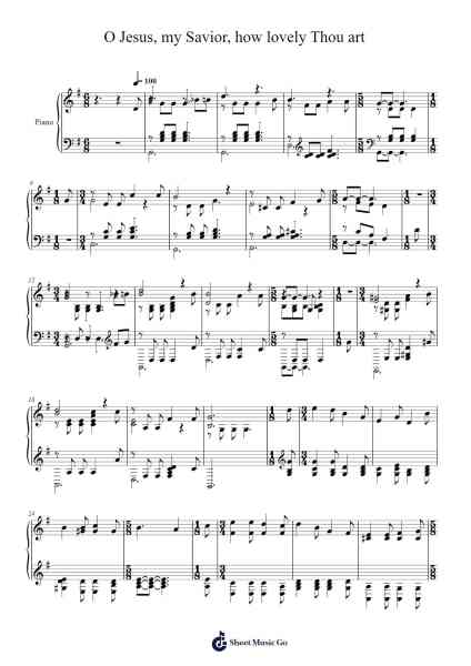 O Jesus, my Savior, how lovely Thou are Sheet Music by Isaac Watts-Arr.Wheejames