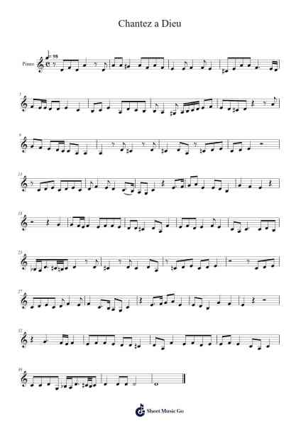 Chantez a Dieu Sheet Music by Jan Pieters Sweelinck-Arr.Maudfox Mikejames