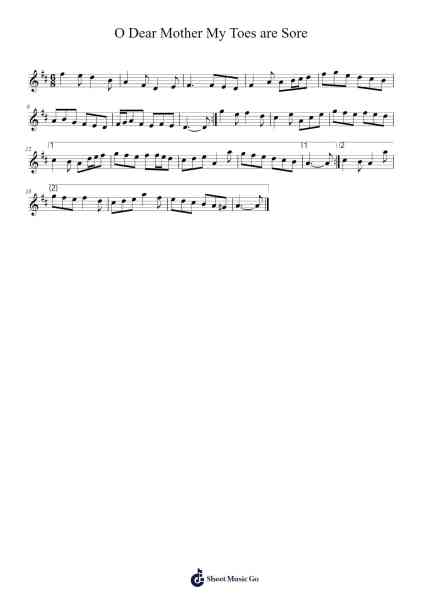 O Dear Mother My Toes are Sore Sheet Music by Peter_94-Arr.Maugvia Browninglogg
