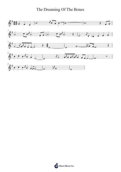 The Dreaming Of The Bones Sheet Music by f0lk-Arr.Beauze