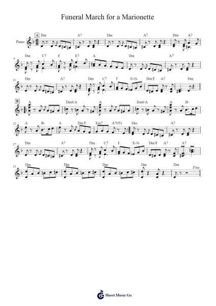 Funeral March for a Marionette Sheet Music by undefined-Arr.Robn