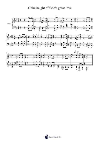 O the Height of God's Great Love Sheet Music oleh undefined-Arr.Yuledawn