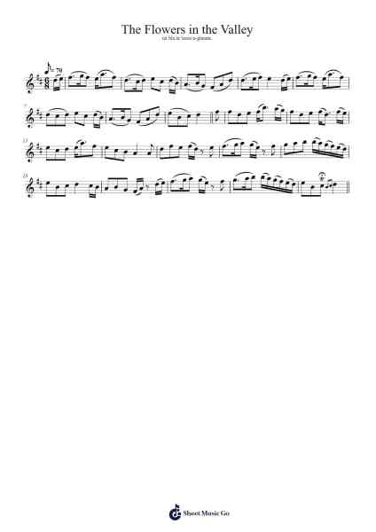 The Flowers in the Valley Sheet Music by Laura Church-Arr.Consclife Gosden