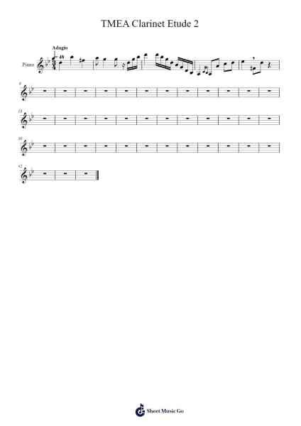 TMEA Clarinet Etude 2 Sheet Music by usidid-Arr.Greydre Keithburne
