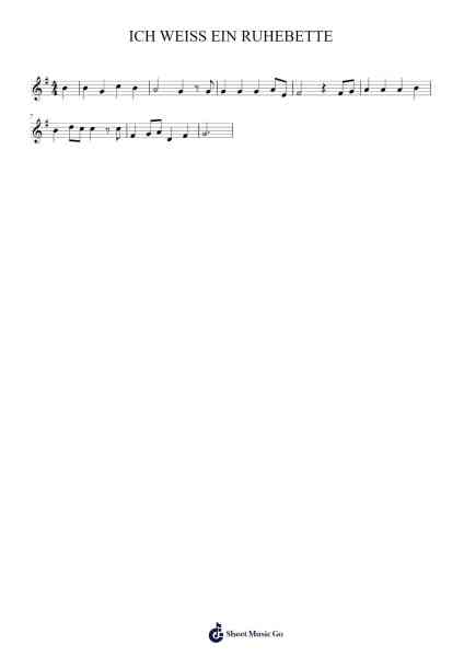 ICH WEISS EIN RUHEBETTE โน้ตเพลงโดย Savannah Lane-Arr.Kathtta