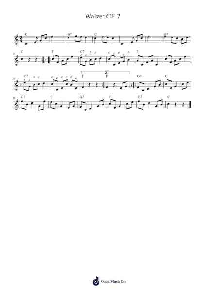 Walzer CF 7 Sheet Music by SisHerbal-Arr.Everal Baurell