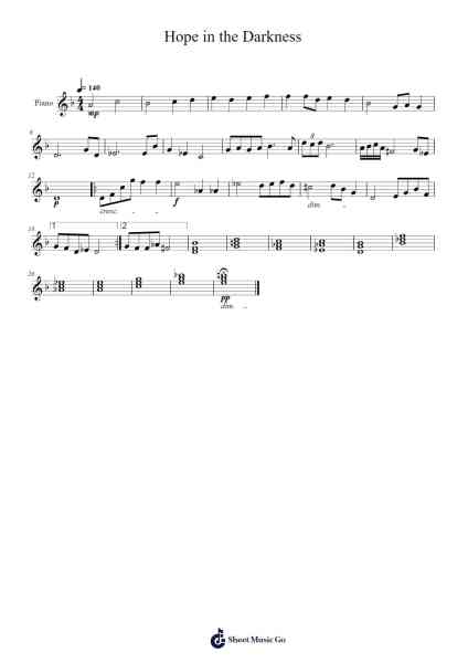 Hope in the Darkness 楽譜 by Wogold-Arr.Sysham