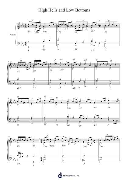 High Hells and Low Bottoms โน้ตเพลงโดย Kimberly17Monday-Arr.Xedred