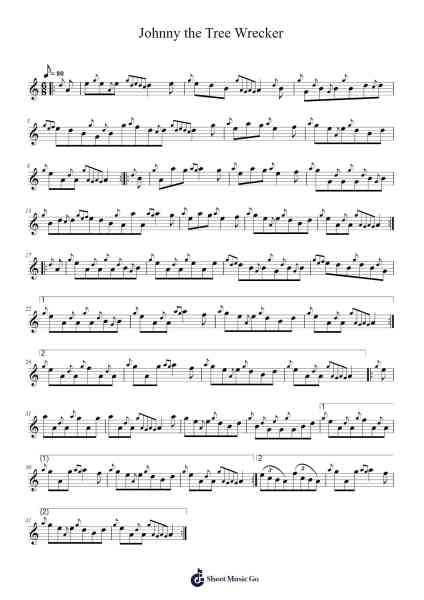 Johnny the Tree Wrecker Partition de musique par JournalMove-Arr.Gilphia