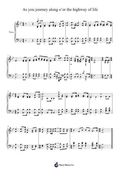 As You Journey Along o'er the Highway of Life 楽譜 by Isaac Watts-Arr.Buckhue