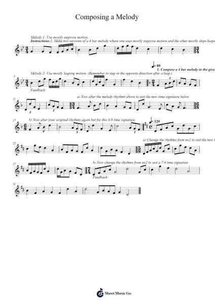 Composing a Melody Notas de música por undefined-Arr.Muthia Upsay
