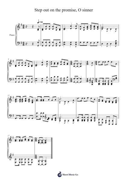 Step Out on the Promise, O Sinner Sheet Music by Isaac Watts-Arr.Backwey Naric