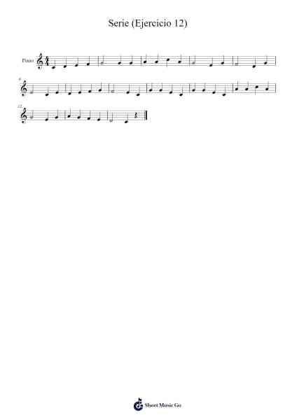 Serie (Ejercicio 12) 樂譜由 Jorge Martínez Zárate - 編曲 Yuleboyle Kingshous