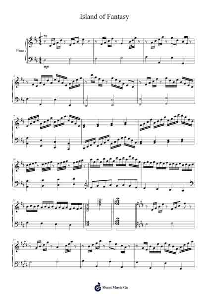 Island of Fantasy 樂譜由 Eric Bingham-Kumpf - 編曲 Cranemie
