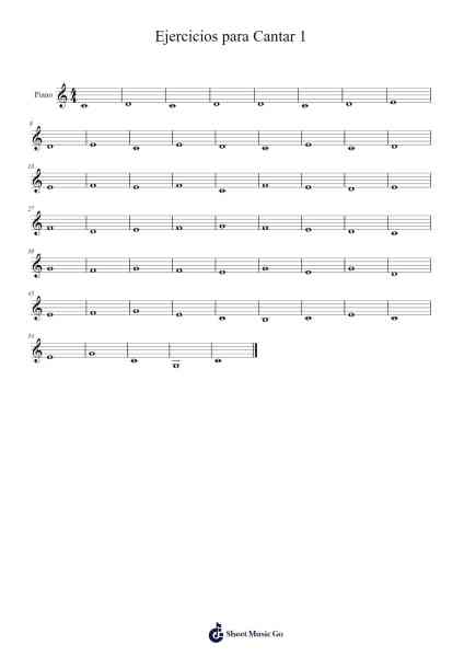 Ejercicios para Cantar 1 樂譜由 Bachville Bendan - 編曲 Petmann Omaud