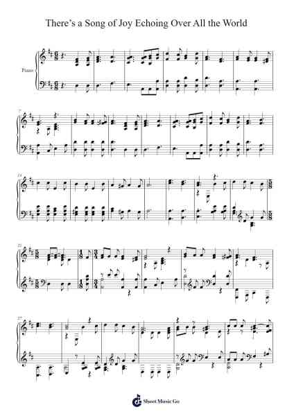 There's a Song of Joy Echoing 乐谱由 Isaac Watts - 编曲 Milesbloor