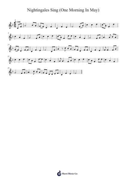 Nightingales Sing (One Morning In May) Sheet Music by Savannah Lane-Arr.Pitxe