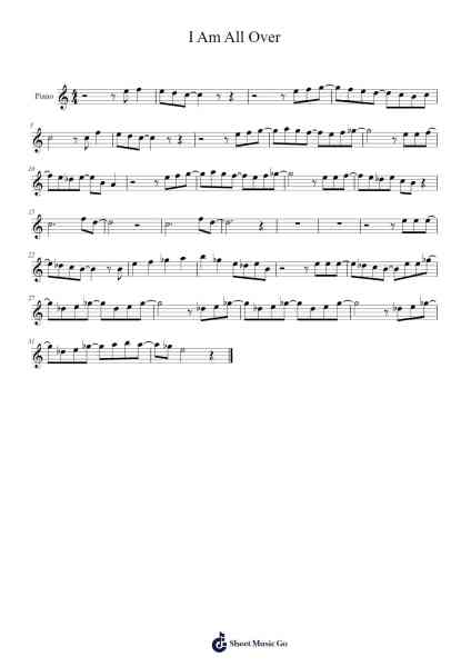 I Am All Over Sheet Music by undefined-Arr.Cugue Vebriel