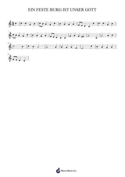 EIN FESTE BURG IST UNSER GOTT โน้ตเพลงโดย Gael Gibson-Arr.Cromflower Raeck