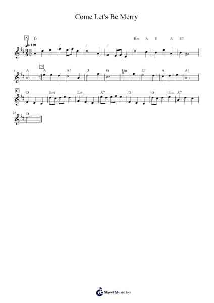 Come Let's Be Merry Sheet Music by John Young-Arr.Gedodd