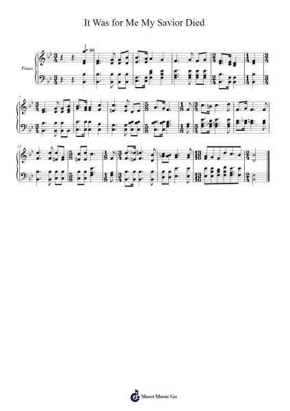 It Was for Me My Savior Died 악보 Isaac Watts - 편곡 Flowergess