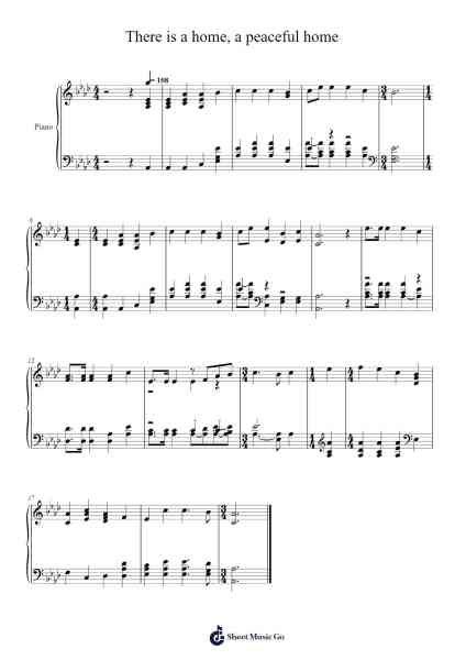 There is a home, a peaceful home Sheet Music by Isaac Watts-Arr.Bardries Popelroy