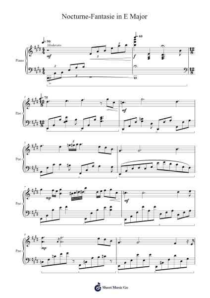 Nocturne-Fantasie in E Major 楽譜 by undefined-Arr.Vogtyves