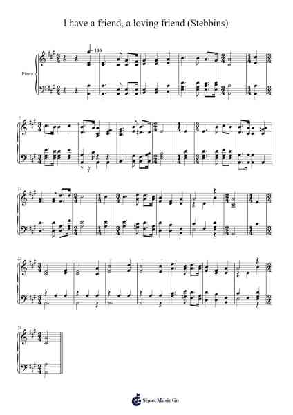 I Have a Friend, a Loving Friend 楽譜 by Isaac Watts-Arr.Churser