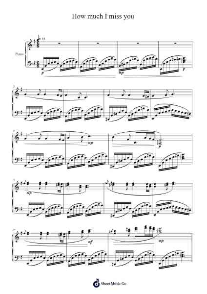 How much I miss you Sheet Music by Masao Aichi-Arr.Pullamb