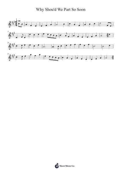 Why Shou'd We Part So Soon Sheet Music by Hearia-Arr.Warges Morestone