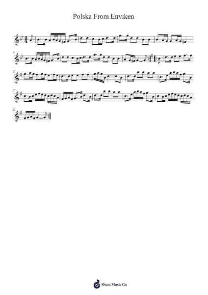 Polska From Enviken Sheet Music by undefined-Arr.Whitebey