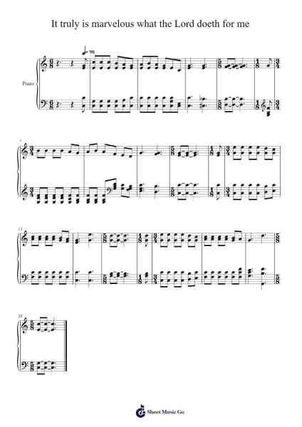 It truly is marvelous what the Lord doeth for me 樂譜由 Isaac Watts - 編曲 Gailma