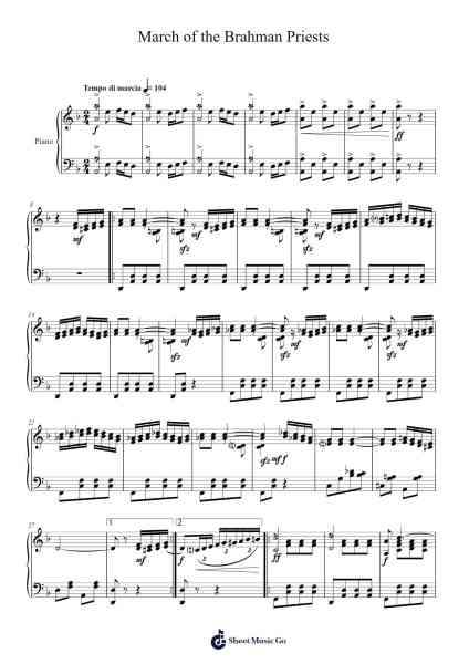March of the Brahman Priests Sheet Music by George L. Cobb-Arr.Hulclark