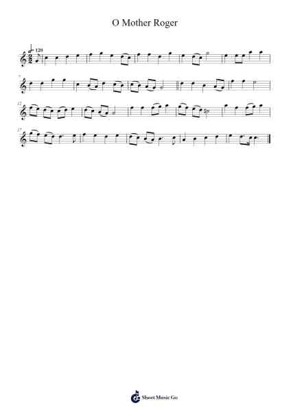 O Mother Roger Sheet Music by undefined-Arr.Vioo'neil