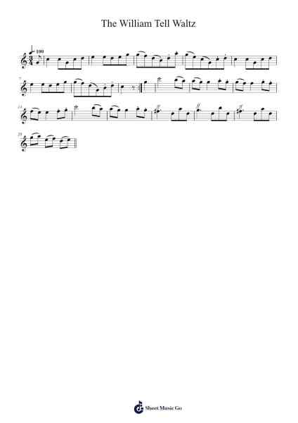 The William Tell Waltz 樂譜由 Savannah Lane - 編曲 Wyldesa Ocdine