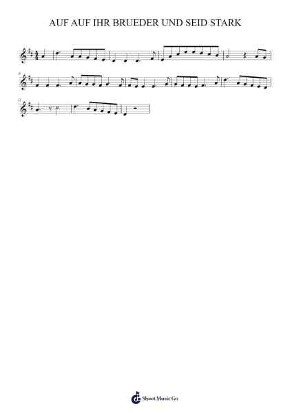 AUF AUF IHR BRUEDER UND SEID STARK 樂譜由 Rayne Sherman - 編曲 Faulkvy