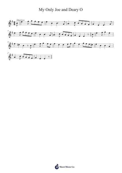 My Only Joe and Deary O Sheet Music by Felipe Galvan-Arr.Joneshouse