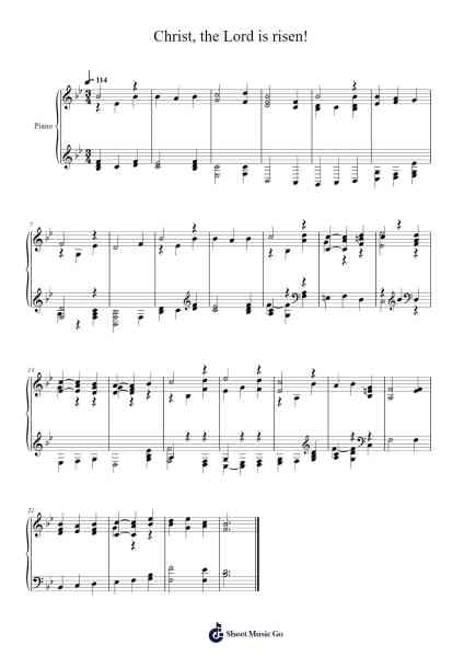 Christ, the Lord is risen! Sheet Music by Isaac Watts-Arr.Sithodore