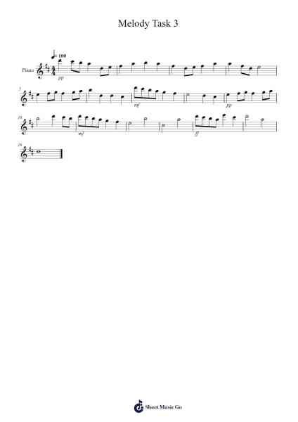 Melody Task 3 Sheet Music by Anathi Mtungwa-Arr.Shirnett