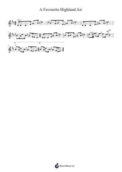 A Favourite Highland Air 樂譜由 Mathias Luna - 編曲 Bulgy Boylebaird