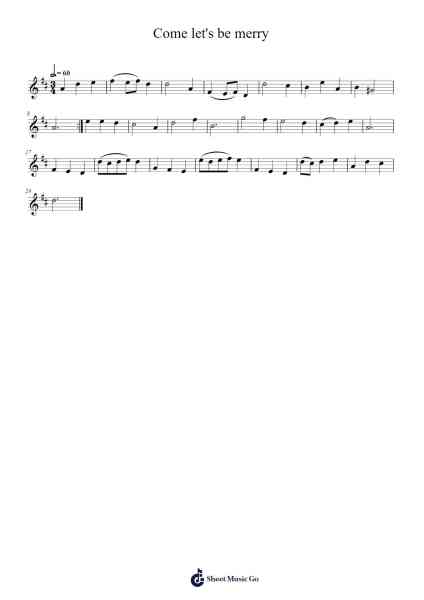 Come let's be merry Sheet Music by Improad-Arr.Kylenus Minruth