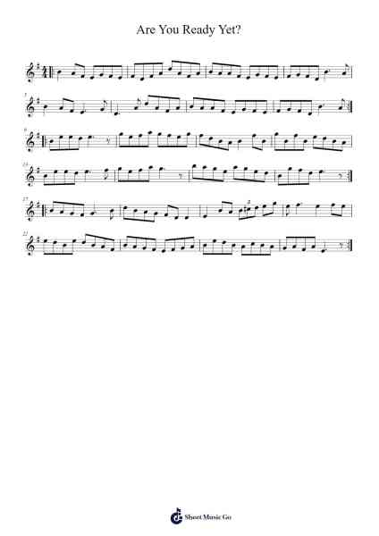 Are You Ready Yet? Sheet Music by f0lk-Arr.Jerhue