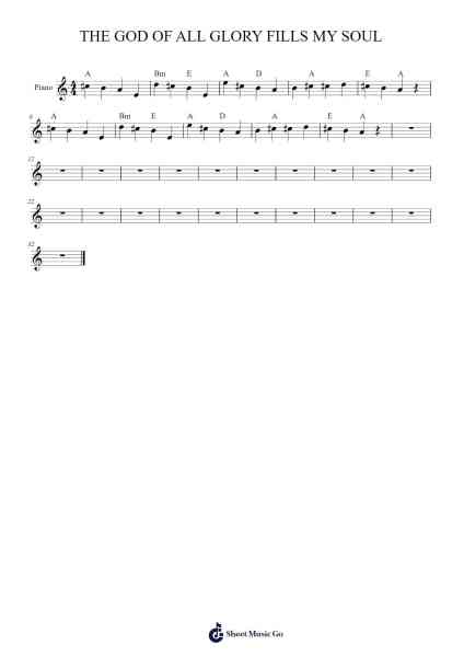 THE GOD OF ALL GLORY FILLS MY SOUL 乐谱由 graceanne.r - 编曲 Rodblair