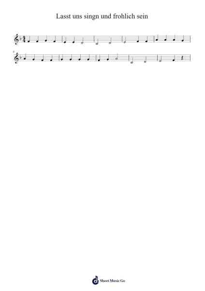 Lasst uns singn und frohlich sein 樂譜由 undefined - 編曲 Francespkins Vicpham
