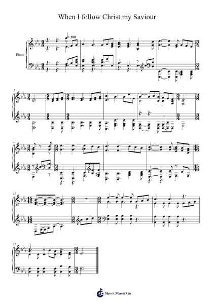 When I Follow Christ My Saviour Sheet Music by Isaac Watts-Arr.Sylgou