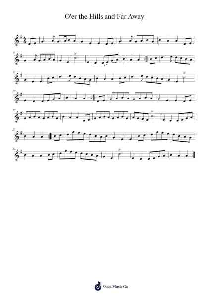 O'er the Hills and Far Away 楽譜 by RadioNet-Arr.Graril