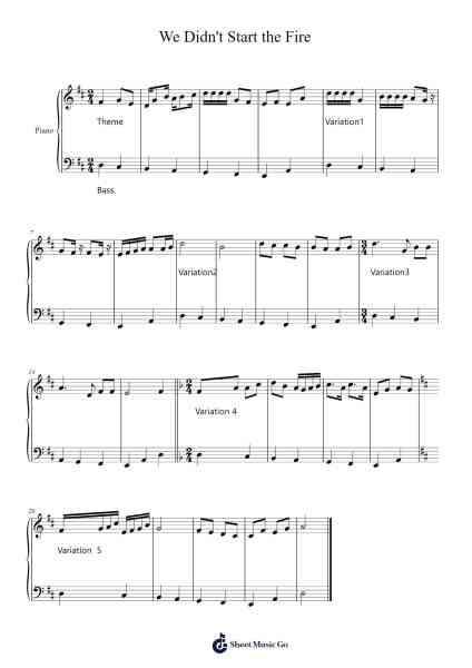 We Didn't Start the Fire Sheet Music by Billy Joel-Arr.Swinfred Clarkdiah