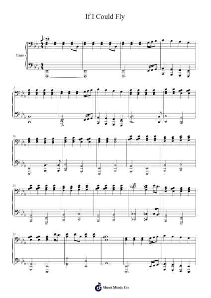 If I Could Fly Sheet Music by One Direction-Arr.Fagee