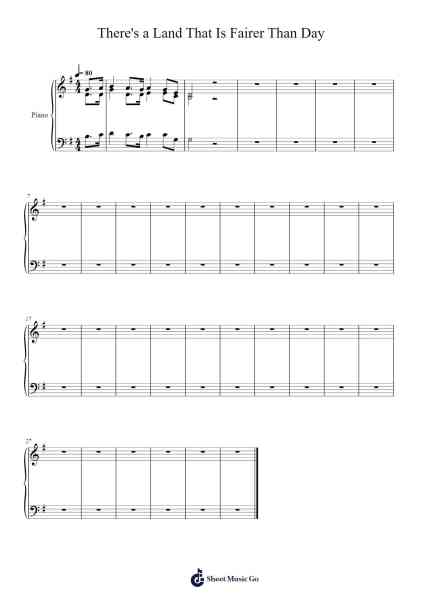 There's a Land That Is Fairer Than Day Sheet Music by Anne Sara-Arr.Felgrace