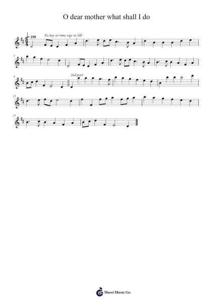 O dear mother what shall I do Sheet Music by Mary Hancock-Arr.Charalph